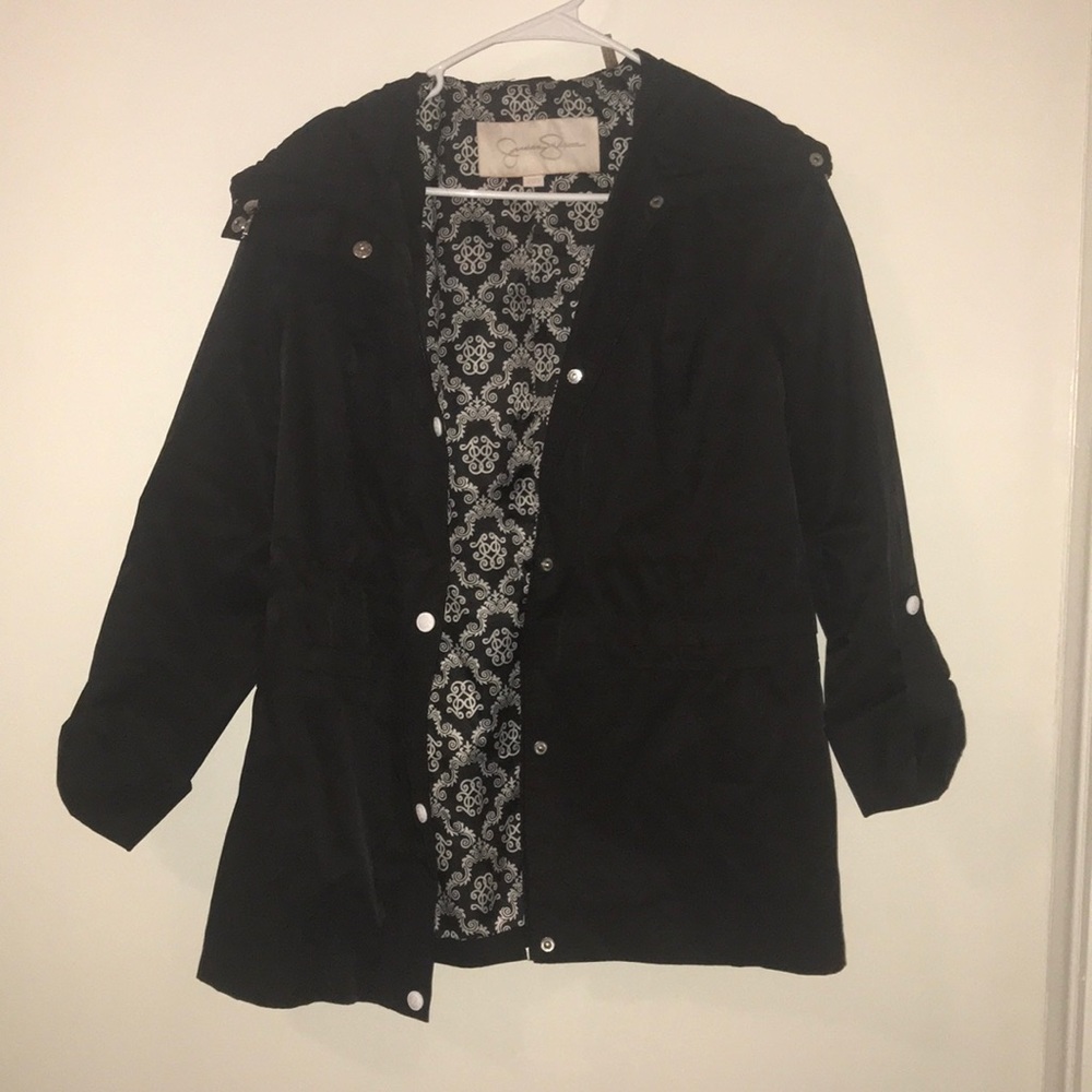 Black raincoat